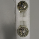 EXCLUSIVE HOME Silver Aged Sphere 1" Curtain Rod and Coordinating Finial Set, Matte Silver, Adjustable 36"-72"