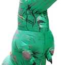 Halloween Inflatable Dinosaur Costume Adult Fancy Dinosaur Suit Blow up Trex Costume Full Body Dino Costume (Green)