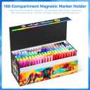 TBC The Best Crafts Acrylic Paint Markers, 168 Colors Water-Based Paint Pens for Art and Craft Projects, Multi-Surface Use on Fabric, Glass, Wood, Stone, Metal, Ceramic, Canvas, Rock