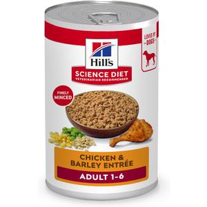 Hill's Science Diet Adult 1-6 Wet Dog Food, Chicken & Barley, 13 oz. Cans, 12-Pack