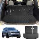 Cargo Mat Compatible with 2020-2025 Kia Telluride Cargo Liner Trunk Mat- Custom Fit Trunk Liner + Backrest Protector, All-Weather Non-Slip AccessoriesTrunk Mat & Velcro Backrest Mat