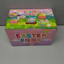 LEASEN [ 6 Surprise Golden Eggs ] 200 Pack Plastic Easter Eggs Bulks, 2.3 Inch Empty Easter Eggs, Bright Colors Plastic Eggs Fillable for Easter Hunt, Basket Stuffers Fillers, Easter Party Favor