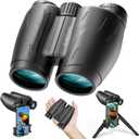 25X30 HD Binoculars for Adults with Universal Phone Adapter,Tripod and Tripod Adapter- Large View Waterproof Binoculars with Super Bright for Bird Watching,Hunting,Theater and Concerts (Black)