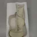 Dnoifne Paint Your Own Garden Gnome Statues, Unpainted Pole Dancing Gnome Statue, Unpainted DIY Gnome Figurines, Funny Outdoor Gnome Figure, Dancing Lady Gnome Statue(6.7"/17 cm) (Large, White)