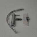 Bathroom Faucets 1 Hole, Single Handle One Hole Bathroom Sink Faucet, Commercial Deck Mount Lavatory Vanity Faucet with Cover Plate and Supply Line, Chrome (Short)