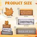 Fall Decor for Home, 4 Pcs Autumn Decorations Indoor Wooden Maple Leaf Fall Table Decor, Thanksgiving Harvest Centerpiece for Tiered Tray, Kitchen, Office, Farmhouse Party Table Centerpiece