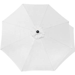 ontheway 11FT Patio Umbrella Enhanced Replacement Canopy Market Table 8 Ribs Umbrella Canopy (White, 11FT)