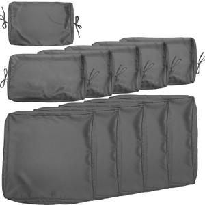 Outdoor Patio Cushion Cover Replacement, Outdoor Cushion Slipcovers for Patio Furniture Patio Sofa Couch Outside Zipper Design w/5 Seat Cushion Covers and 6 Backrest Pillow Cover(Grey)