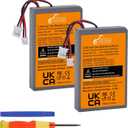 Pickle Power 2 Pack 2000mAh PS4 Controller Battery Replacement for Sony PS4/PS4 Pro/PS4 Slim PlayStation 4 Dualshock 4 Controller CUH-ZCT1E CUH-ZCT1H CUH-ZCT1U CUH-ZCT2 CUH-ZCT2U