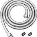 JOMOO 118-Inch Extra Long Shower Hose, Stainless Steel Handheld Showerhead Hose with Brass Fittings & EPDM Inner Tube – Anti-Kink, Leakproof, Flexible Shower Head Tube Replacement, Chrome