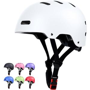 Skateboard Bike Helmet for Adults Women Men Youth Kids (2-3-5-8-14+ Years Boys Girls) - Lightweight Multi-Sport Adjustable Helmets for Bicycle Skateboard Scooter Skate Cycling