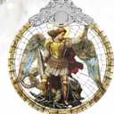 Stained Glass Ornaments, 2025 Christmas Ornament, Christmas Tree Ornament, Heirloom Keepsake, Gift Exchange, Gifts Idea - Archangel Michael