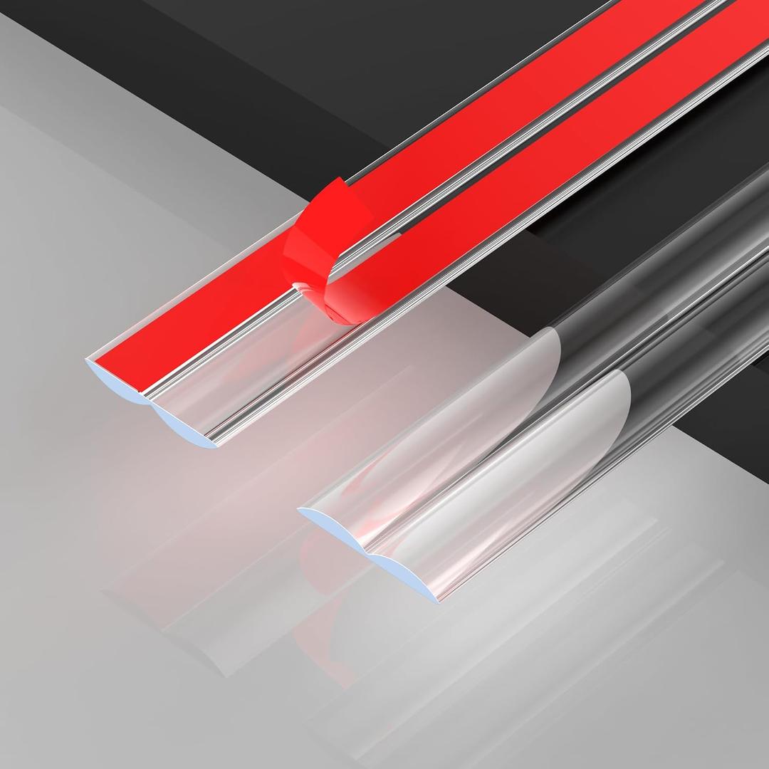CHIDU Clear Wall Corner Protector Edge Guard, Peel and Stick Self Adhesive Flexible Inside & Outside Corner Molding Trim Strip for Wall Edge Ceiling Countertop Furniture Door Tables, 0.8IN x 32.8FT