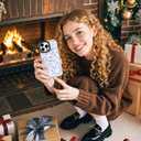 ChiCsFleur for iPhone 16 Case, TPU Phone case with Camera Protection for Women Girls Teens - Blue Fall Petal Blossom Floral Chinoiserie Decor Minimalist Gift Design Sorority Aesthetic Unique (LapisPeony)