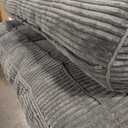 MAXYOYO Folding Sofa Bed, Convertible Sleeper Chair with Pillow Foldable Mattress with Back Support, Portable Fold Out Chair Bed Comfy Floor Sofa Lounge for Living Room Bedroom, Dark Grey, Single