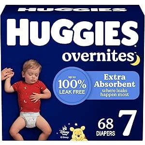 Huggies Overnites Size 7 Overnight Diapers (41+ lbs), 36 Ct