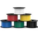 NAOEVO 16 Gauge Wire 60ft, 16 AWG Wire 6 Colors 10ft Each Spool, Flexible Silicone Tinned Copper Electrical Cable, Wiring kit for Breadboard/Automotive/DIY/Battery, 200