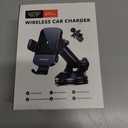 CHGeek Wireless Car Charger, 2025 Upgrade 15W Fast Charging Auto Clamping Car Phone Holder Charger, Phone Holders for car Mount, fit for iPhone 17 16 15 14 13 Mini Pro Max XR,Samsung Galaxy S25 Ultra (Matte Black)