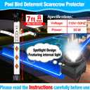 Pool Bird Deterrent Scarecrow Protector, 7 ft, Automatic Swinging and Make a Sound, Keep Birds/Ducks/Heron/Pigeons/Goose/Woodpecker/Crow/Sparrow Away, Widly Used for Pool,Backyard, Boats House Roofs-M