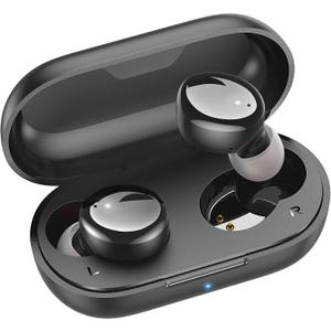 kurdene Wireless Earbuds Bluetooth 5.3 in Ear Buds Light Weight Headphones,Deep Bass Sound,Built in Mics Headset,Clear Calls Earphones for Sports Workout Glossy Black