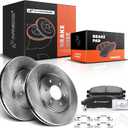 A-Premium 11.65 inch (296mm) Front Vented Disc Brake Rotors + Ceramic Pads Kit Compatible with Select Nissan and Suzuki Models - Frontier 2005-2019, Pathfinder 2005-2012, Xterra 05-15, Equator 09-12