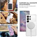 BENTOBEN for Samsung S25 Ultra Case Clear Glitter, Galaxy S25Ultra Magnetic Phone Case [Compatible with MagSafe] Shockproof S25 Ultra 6.9-inch Cute Cover for Women Girl, Shine Bling Clear Glitter