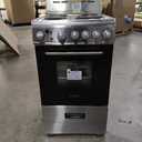 Avanti Electric Range Oven Compact Design, 2.1-Cu.Ft. Capacity with 4 Coil Burners, Framed Glass Oven Door, Storage Drawer and Broiler with Pan Perfect for Apartments, 20-Inch, Stainless Steel