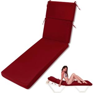 1 Pcs Indoor Outdoor Chaise Lounge Cushions Sponge Bench Outdoor Furniture Chaise Cushions Patio Chair Furniture Replacement (Brick Red)