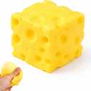 Yellow Cheese-Shaped Squishy Toy, Adult Stress Ball, Soft Creative Toy, Soft Silicone Sensory Toy, Themed Cheese-Shaped Soft Silicone Toy, relieves Stress, Promotes Relaxation