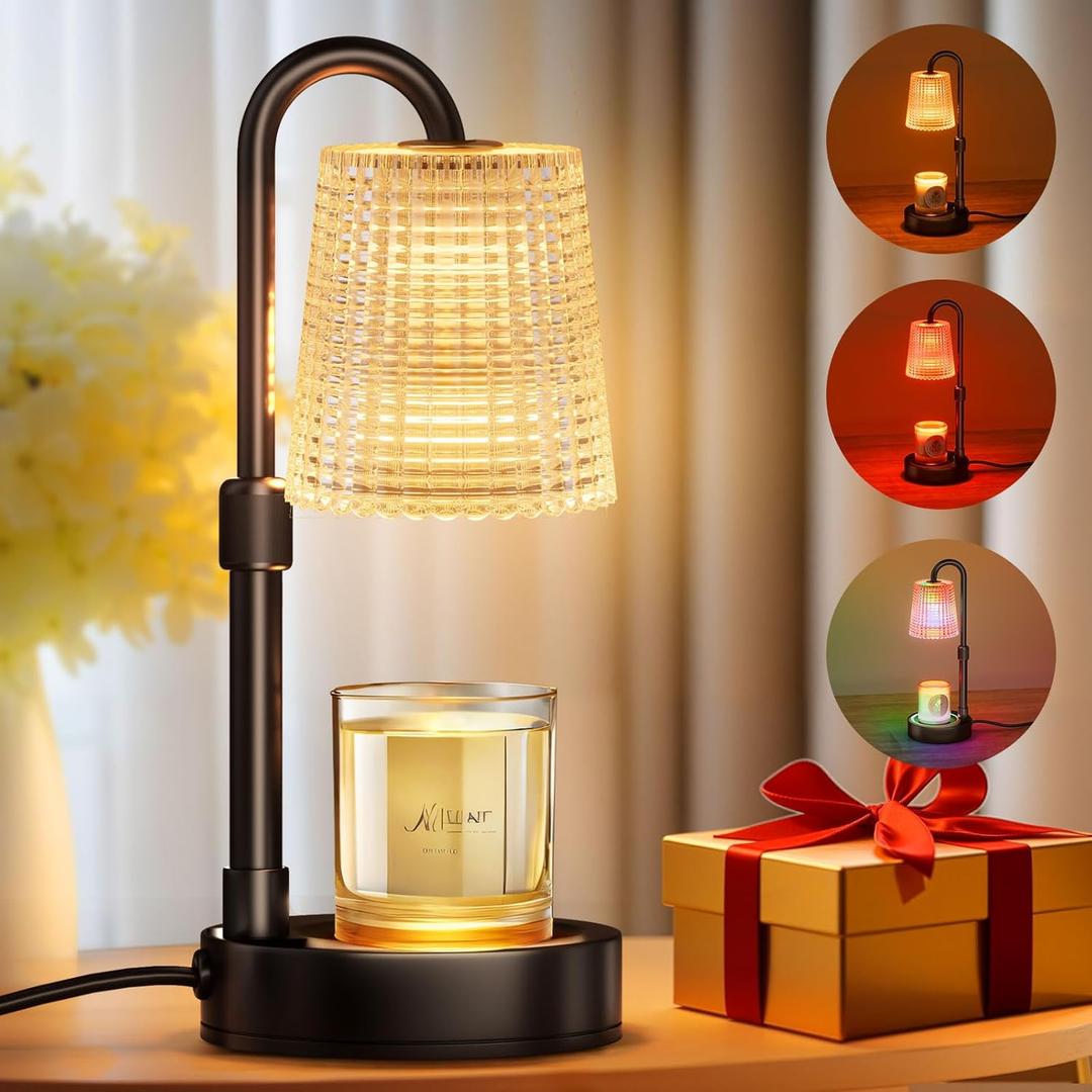 Candle Warmer Lamp with Timer Dimmer, Birthday Gifts for Women Adjustable Height RGB Warm White Electric Candle Lamp Warmer, House Warming Gifts New Home Decor Wax Melts Warmer(Metal Base) Candle Warmer Lamp with Timer Dimmer, Birthday Gifts for Women Adjustable Height RGB Warm White Electric Candle Lamp Warmer, House Warming Gifts New Home Decor Wax Melts Warmer(Metal Base)