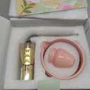 Matcha Whisk Set, Ceramic Matcha Set Includes Bowl with Spout, Whisk and Holder, Bamboo Scoop, Sifter and Tea Towel - 6 Pcs Matcha Kit Gift for Lovers Beginners (Pink)