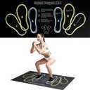 Squat Mat with Foot Position,Large Squat Target Pad 30'' X 13.8'',4mm Thickness Squat Mat Foot Positioning, Exercise Mat for Squats, Leg and Abdominal Workouts (Black)