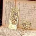 2pcs Bookmark Butterfly Flower Theme Pretty Book Marks Set with Bookmarks for Women, Cute Book Markers for Writers, Kids, Teens, Men Readers, Reading Accessories Gifts for Book Lovers (Yellow)