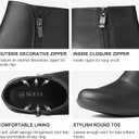 Women's Ankle Boots Flat Booties Casual Short Boots Comfortable Walking Boots for Women (Black) 11
