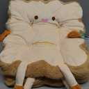 Kigley 2 Pcs Cute Chair Cushion Bread Pillow Toast Seat Cushion Bread Plush Pillow Cushions Memory Foam Kawaii Office Desk Chair Car Accessories Food Pillows Gift for Birthday Christmas Sofa Bedroom
