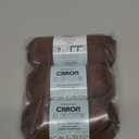 Caron All Day Cotton - 3 Pack of 173 Yards/3.52 oz Coffee Bean 100% Mercerized Cotton Yarn