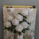 Bathroom Wall Art White Hydrangea Decor Flower Canvas Pictures Hand-Painted Vintage Floral Painting for Bedroom Abstract Farmhouse Artwork for Dining Room Living Room Home Office Decorations 16x20 Inches (20L" x 16W")