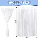 SmoothNovelty 4 Pcs Tent Leg Drapes Accessories for Patio 8x6ft Wedding Draping Curtains Sticky Tab Canopy Leg Drape for Weddings, Big Events or Catered Affairs