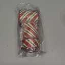 Ysleen 3 Rolls 24 Yards Christmas Red Green Ribbons Glitter Candy Cane Wired Ribbons for Christmas Tree Craft Gift Wrapping Decorative Supplies