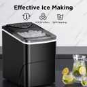 Silonn Countertop Ice Maker, 9 Cubes in 6 Mins, 26lbs/24H, Ice Makers Countertop with 2 Ice Sizes, Self-Cleaning Ice Machine, Scoop & Basket for Home Kitchen Office Bar Party