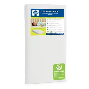 Sealy Baby Infant Toddler Cozy Brilliance Crib Mattress - Breathable, Waterproof, GREENGUARD Gold Certified and Non Toxic