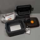 Electric Lunch Box For Adults(Men & Women),Heated Lunch Box Battery Powered With USB Charge port,Self Heating Coreless,Portable Food Warmer For meals on the go(1L Black) (Black,Dark Bule)