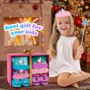Princess Dress Up Shoes Set, Girls Dress Up Toys Toddler Jewelry Boutique Kit, 3 Themes of Unicorn, Mermaid, Ice Princess Costumes Set, Pretend Play Gifts for Little Girls Aged 3-6 Years Old