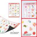 COMIX Magnetic Dry Erase Board, Magnetic ABC Alphabet Chart for Kids, 26" x 17" Adhesive White Board with 156 Pieces ABC Graphic Magnet for Kids at Home Student Classroom