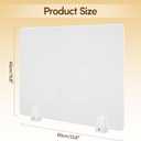 tonchean 4PCS Acrylic Desk Dividers - 23.6L x15.8W White, Office Privacy Partitions with Clamps, Plexiglass Protective Shields for Offices Schools Call Centers
