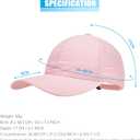 4-Panels Perforation Performance Hat - Lightweight Breathable for All Sports (Pink)