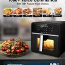 Emerson SmartVoice 10QT 6-in-1 Air Fryer, 1000+ Voice Control Commands, 100+ Recognized Food, No APP, No WIFI, No Setup, Nonstick Basket, Air Fry, Bake, Reheat, Dehydrate, 1700W, Medium