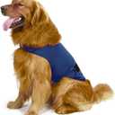 Dog Anxiety Jacket, Skin-Friendly Dog Calming Shirt - Dogs Vest for Thunder, Fireworks and Separation - Keep Pet Calm Without Medicine & Training, Anti Anxiety Coat for Dogs (Dark Blue, L) (Large)