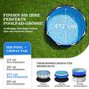 UIRWAY 15FT Round Pool Liner Pad, [2026 New 300G/M² Thicker Heavy Duty] Geotextile Under Pool Mat Padding for Above Ground Pools, Black Pool Floor Pad Prevent Punctures, Reinforced Cushion Protection