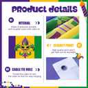 10 Pcs Mardi Gras Flag Bunting Set 4 59 x 35 Mardi Gras Flag 6 33 x 19 Bunting Happy Carnival Decoration Canvas Header and Double Stitched Fat Tuesday Flags Polyester with Brass Grommets